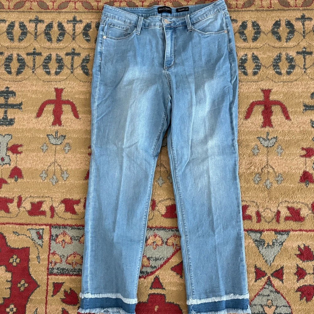 Susan Graver Women's Light Blue Jeans